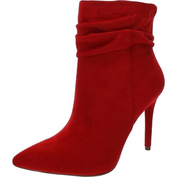 Jessica Simpson Shoes - Jessica Simpson Womens Lerona Microsuede Pointed Toe Booties Red 9 Medium (B,M)